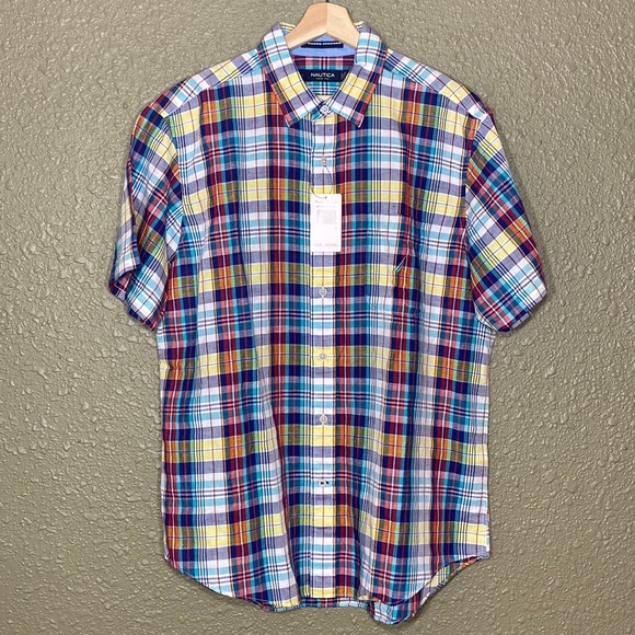 Nautica Other - NWT NAUTICA Short Sleeve Plaid Button Up
